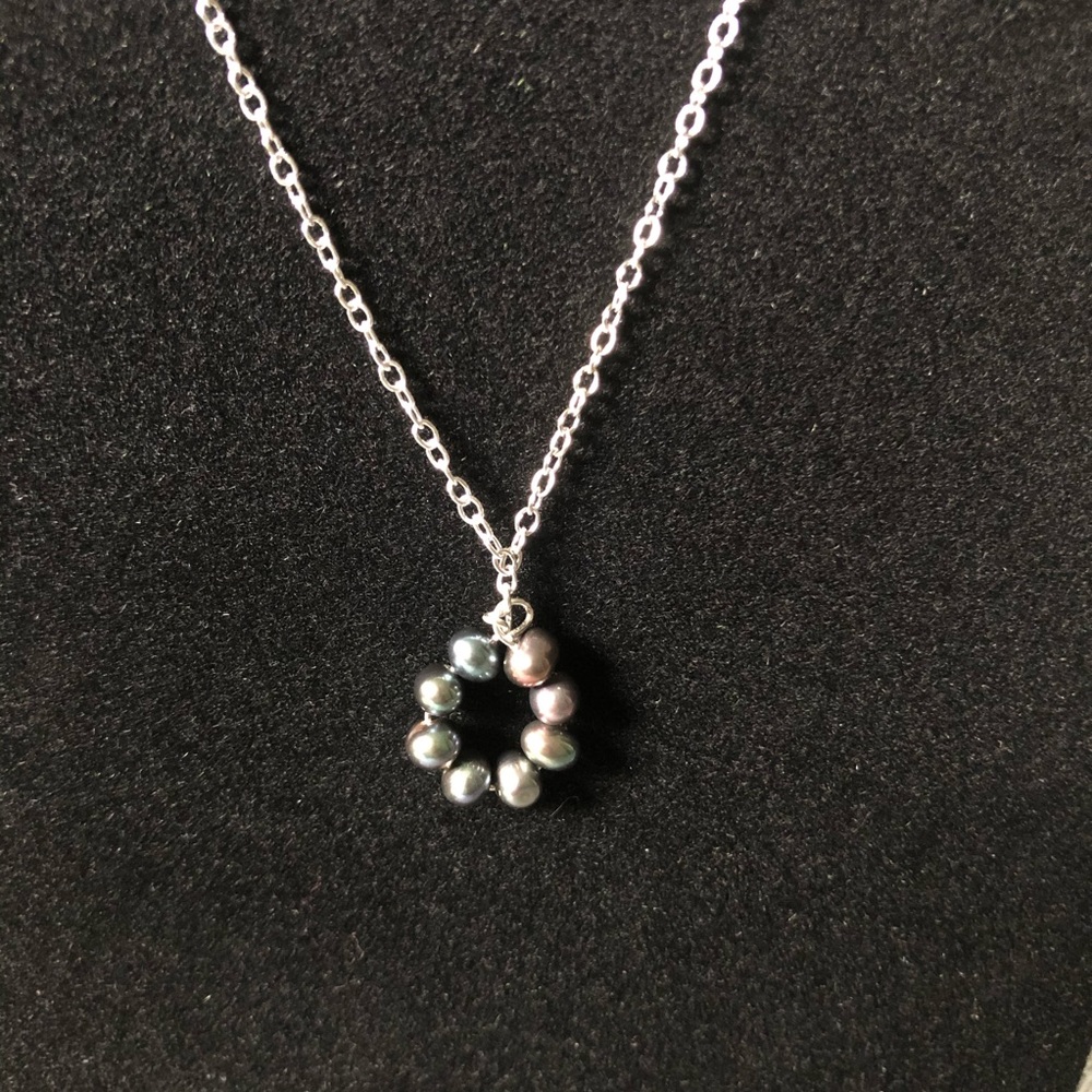 Minimalist Grey Freshwater Pearl Necklace